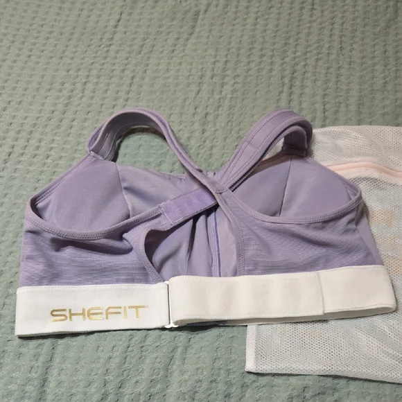 SHEFIT Lavender and White Sports Bra with Gold Logo - Brand New! - Picture 9 of 13